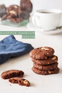 Quadruple chocolate cookies recipe | Super simple and oh so delicious DeliciousEveryday.com