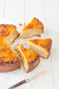 Caramelised Orange and Cardamom upside-down cake