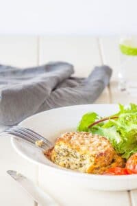 Twice baked ricotta and herb souffle