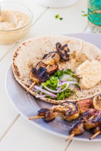 Spiced Fig and Mushroom Kebabs vegan