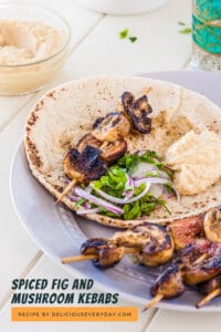 Spiced Fig and Mushroom Kebabs vegan