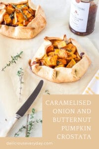 Caramelised Onion and Butternut Pumpkin Crostata