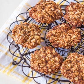 Coconut Sugar and Coconut Flour Anzac biscuits