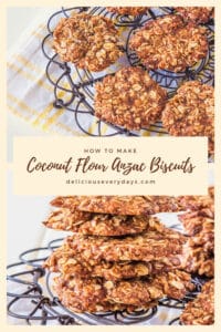 Coconut Sugar and Coconut Flour Anzac biscuits