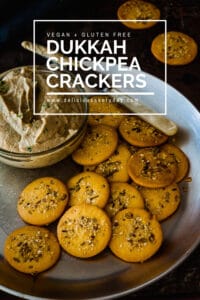 Dukkah sprinkled Chickpea Crackers vegan gluten free