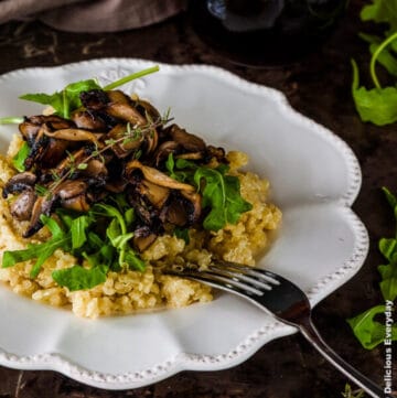 Thyme and Mushroom Quinoa Risotto