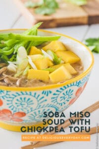 Soba Miso Soup with Chickpea Tofu