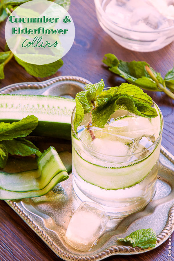 Cucumber and Elderflower Collins Recipe | DeliciousEveryday.com
