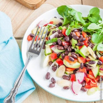 Mexican Black Bean Salad with Cumin, Lime and Smoked Paprika dressing