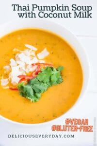 Thai Pumpkin Soup with Coconut Milk vegan