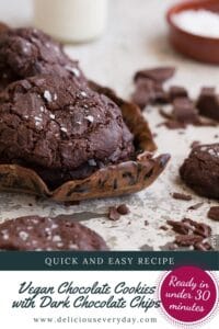 Vegan Chocolate Cookies with Dark Chocolate Chips gluten free