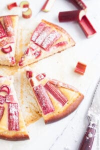 Rhubarb and Custard Brioche Tart {dairy-free}