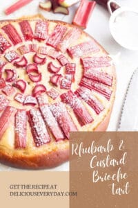 Rhubarb and Custard Brioche Tart {dairy-free}