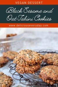 Sweet and salty tahini cookies vegan