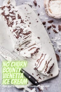 No churn Bounty Vienetta Ice Cream vegan