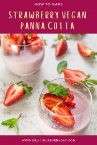 Strawberry Vegan Panna Cotta
