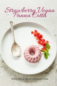 Strawberry Vegan Panna Cotta
