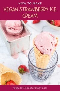 Vegan Strawberry Ice Cream
