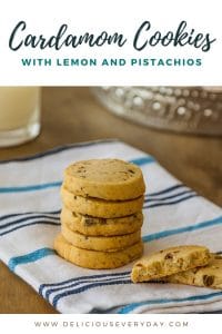 Cardamom Cookies with Lemon and Pistachios