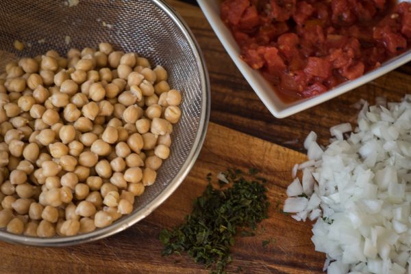 chickpeas and tomatoes