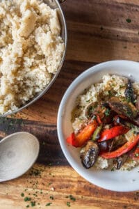 Grilled Veggies and Couscous with Orange-Balsamic Dressing vegan