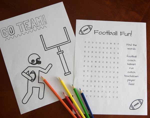 free printable football activities for kids