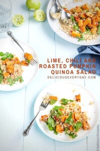 Lime, Chili and Roasted Pumpkin Quinoa Salad