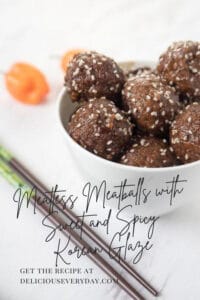 Meatless Meatballs with Sweet and Spicy Korean Glaze