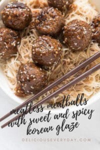 Meatless Meatballs with Sweet and Spicy Korean Glaze