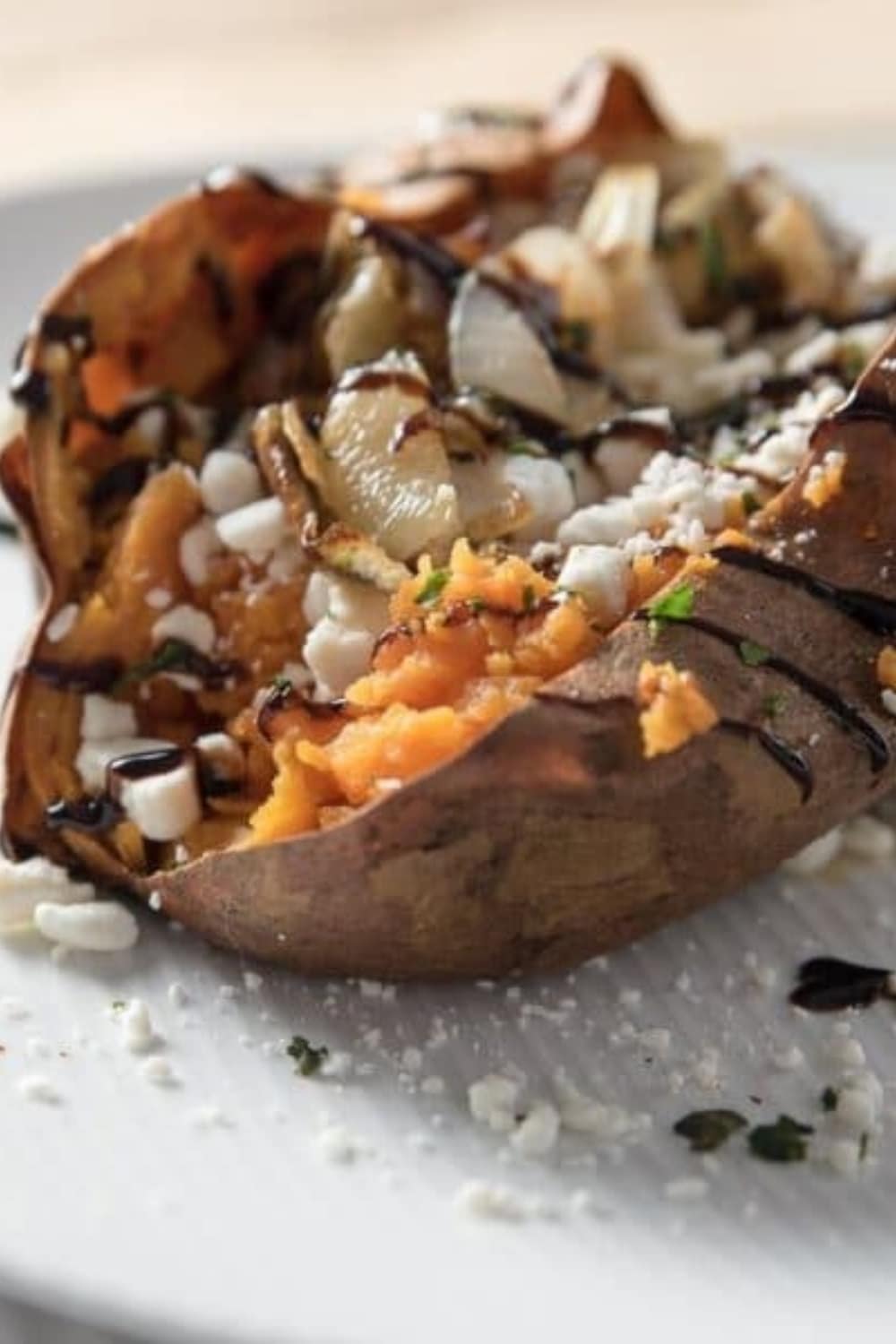 Roasted Yams with Balsamic, Goat Cheese, and Caramelized Onions ...