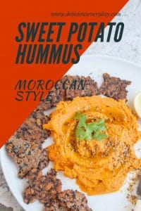 Sweet Potato Hummus Moroccan Style