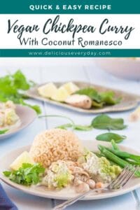 Vegan Chickpea Curry With Coconut Romanesco
