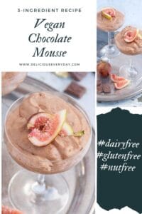 3-ingredient, easy chocolate mousse