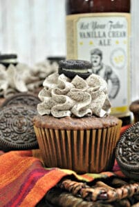 boozy oreo cupcakes being served
