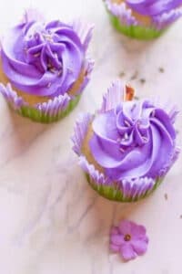 Lavender Cupcakes With Buttercream Frosting
