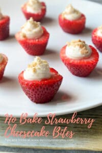 No Bake Strawberry Cheesecake Bites