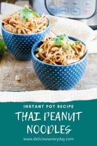 Thai Peanut Noodles Instant Pot