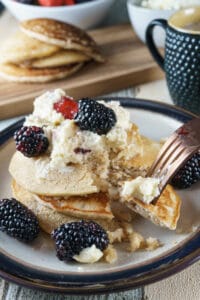Chai Spiced Pancakes with Whipped Vanilla-Mascarpone