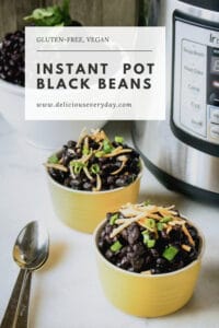 Instant Pot Black Beans gluten-free vegan