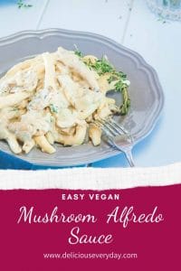 Creamy Mushroom Vegan Alfredo