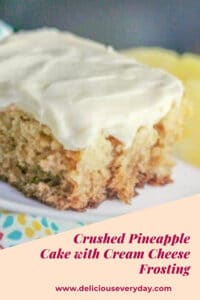 Crushed Pineapple Cake with Cream Cheese Frosting