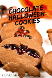 Cute Chocolate Halloween Cookies