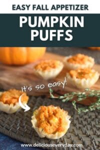 pumpkin puffs appetizer