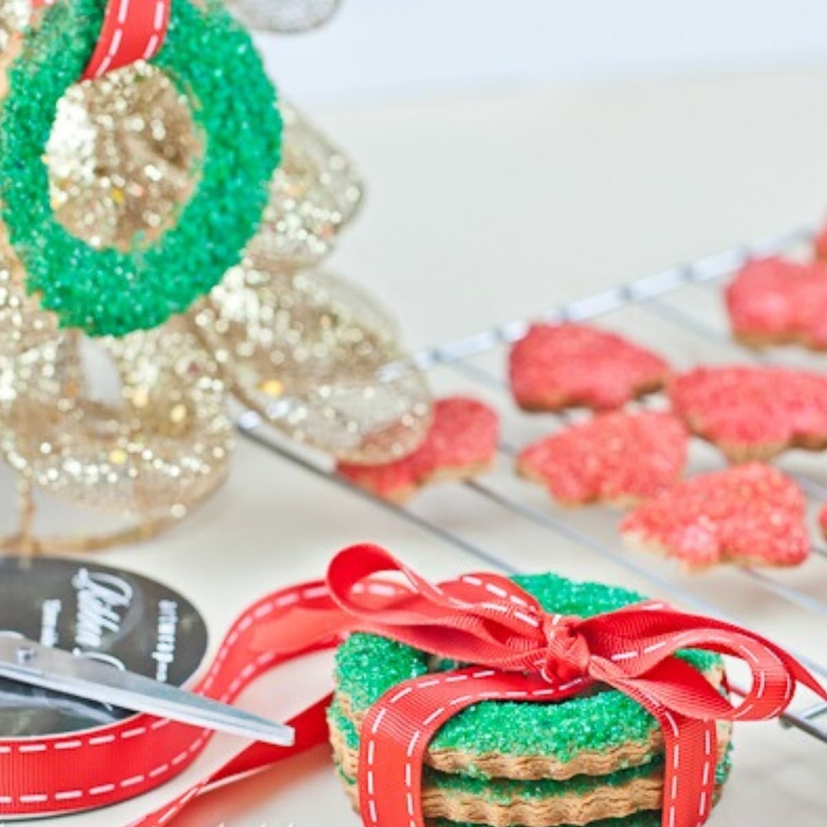 Edible Christmas Decorations Christmas Wreath Cookies