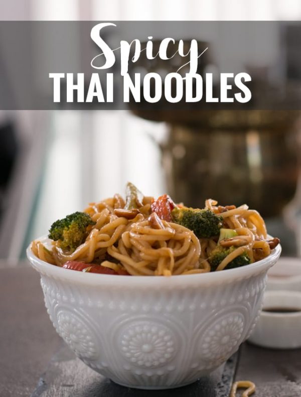 ONE POT SPICY THAI NOODLES WITH PEANUTS RECIPE