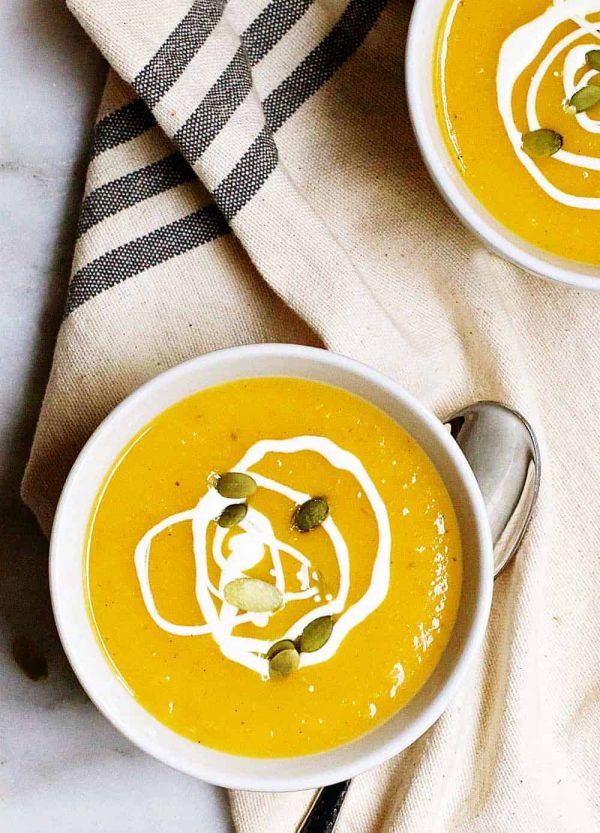 Vegan Butternut Squash Soup with Ginger