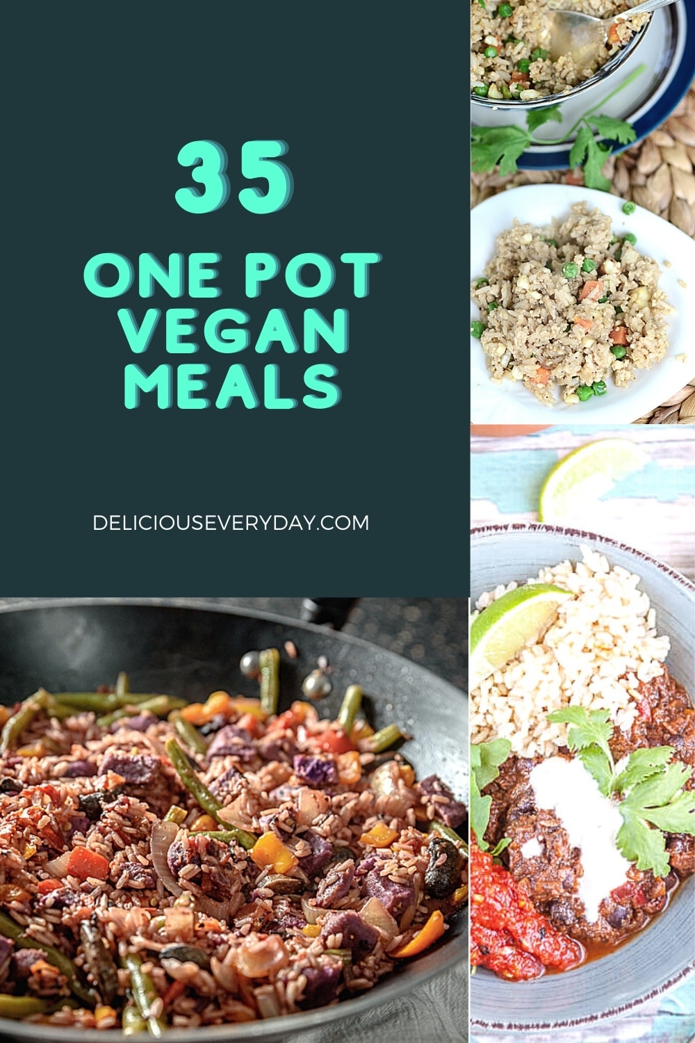 35 One Pot Vegan Meals - Quick, Tasty, Easy Cleanup.