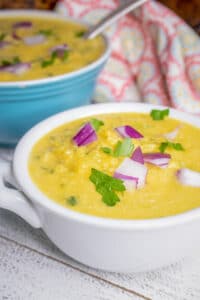 Creamy Vegan Pumpkin Soup with Cauliflower Rice