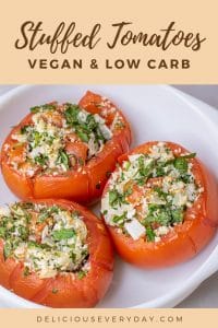 Stuffed Tomatoes Vegan and Low Carb