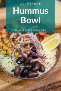 quick and easy hummus bowl
